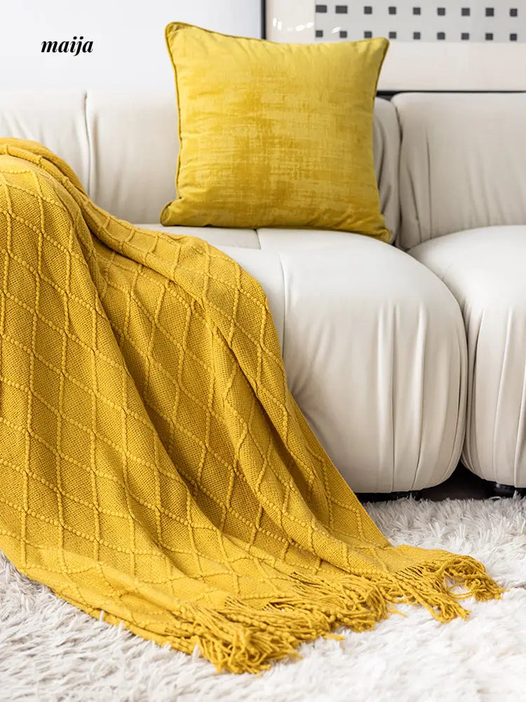 Rhombus Tassel Throws from hellolife