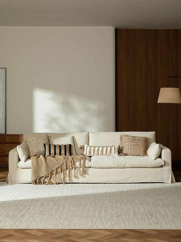 QUANMU Elowen Cozy Cream Wabi-Sabi Living Room Cloud Sofa Module from QUANMU