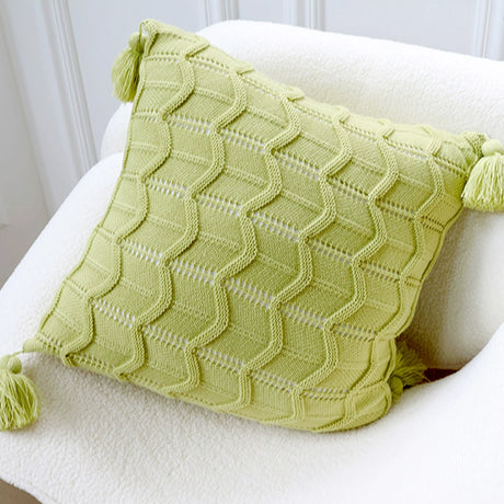 YOULI Santiago Mint Knitted Cozy Pillowcase from YOULI