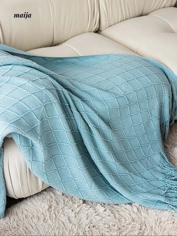 Rhombus Tassel Throws from hellolife