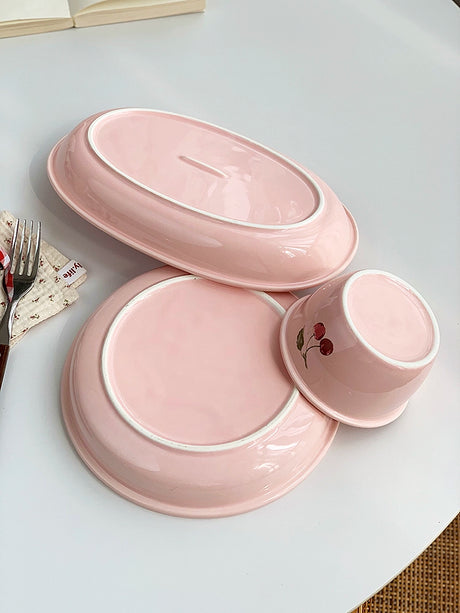 YASUKI Haruto Adorable Pink Bunny Ceramic Bowl from YASUKI