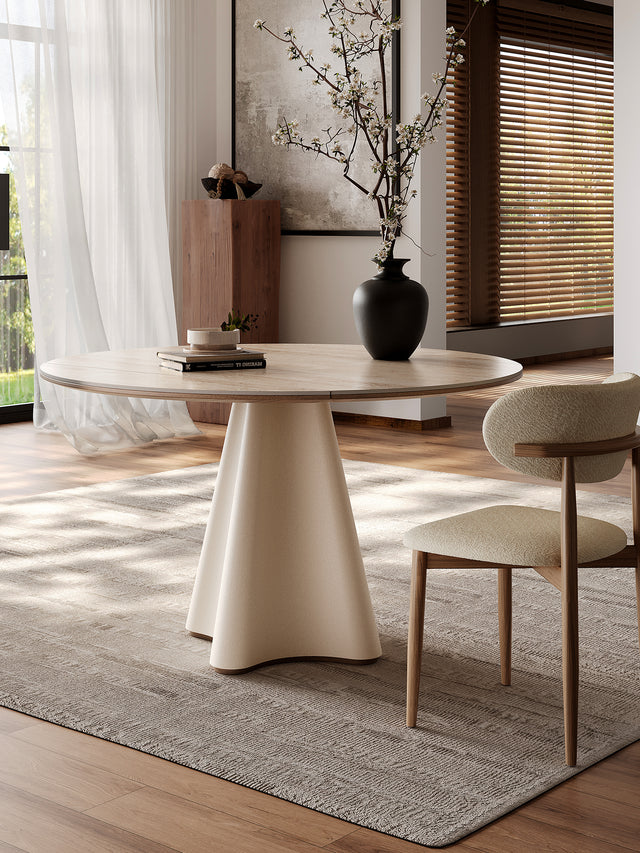 QUANMU Isadora Elegant Cream Dining Table from QUANMU