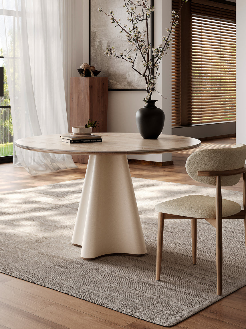 QUANMU Isadora Elegant Cream Dining Table from QUANMU