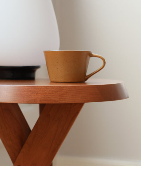 HANKE Zephyra Sleek Natural Wood Minimalistic Coffee Table from HANKE