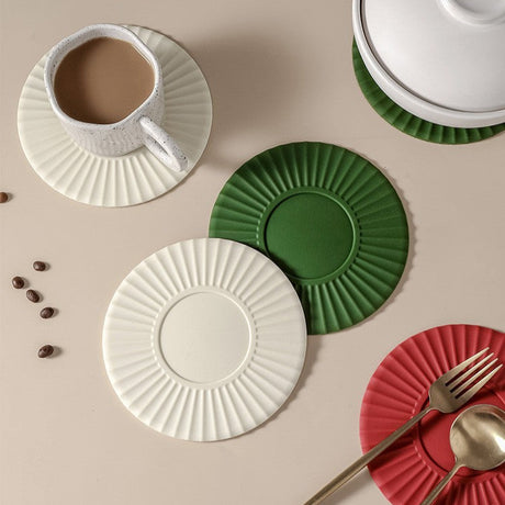 SUCO Isadora Elegant Round Silicone Gel Dinner Plate Table Mat Antiscald from SUCO