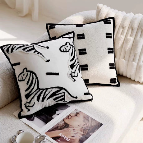 YOULI Amelie Elegant Zebra Design Cushion Cover from YOULI
