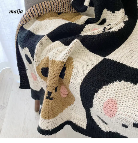 Bear Quilt Style Woven Throw from Luxury Weaving