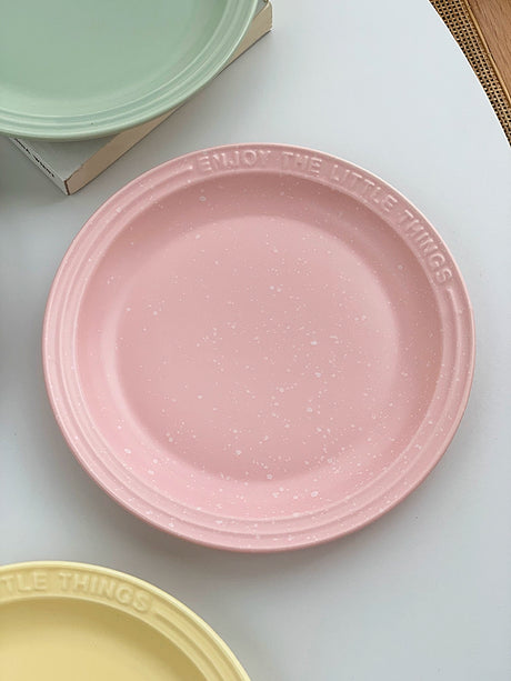 YASUKI Amara Elegant Pink Inkjet Ceramic Plate from YASUKI