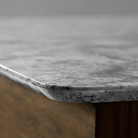 QUANMU Aravind Luxurious Walnut Retractable Dining Table from QUANMU