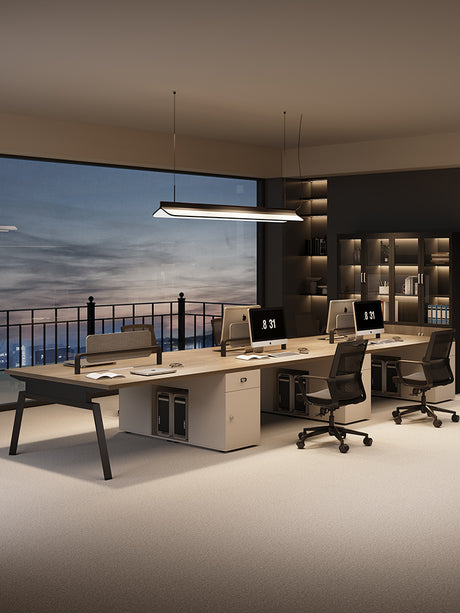 MUTINI Kira Elegant Simple Six-Person Workstation Desk from MUTINI