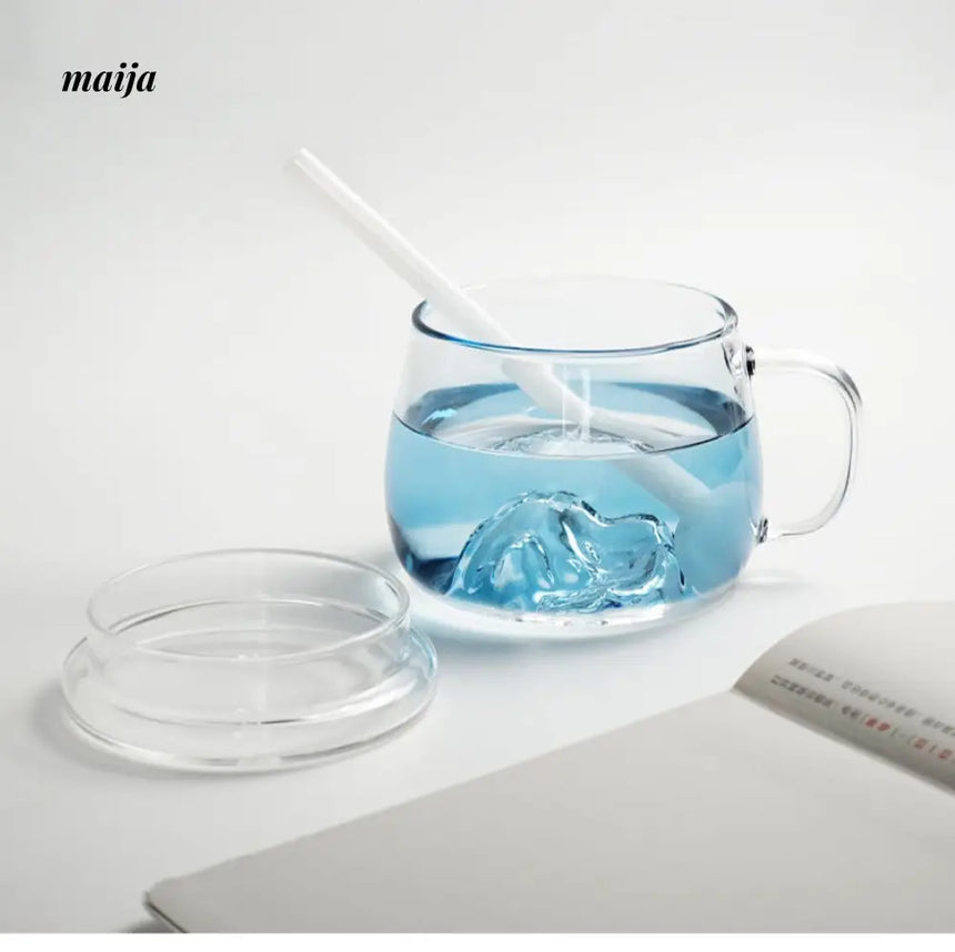 Mount Fuji Blue Gradient Glass from maija