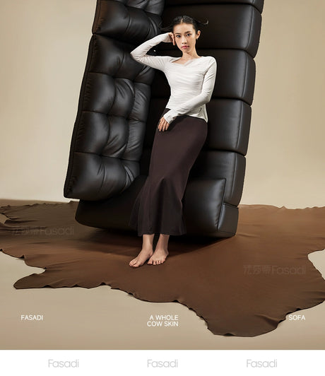FASATI Leonardo Elegant Minimalist Leather Sofa from FASATI