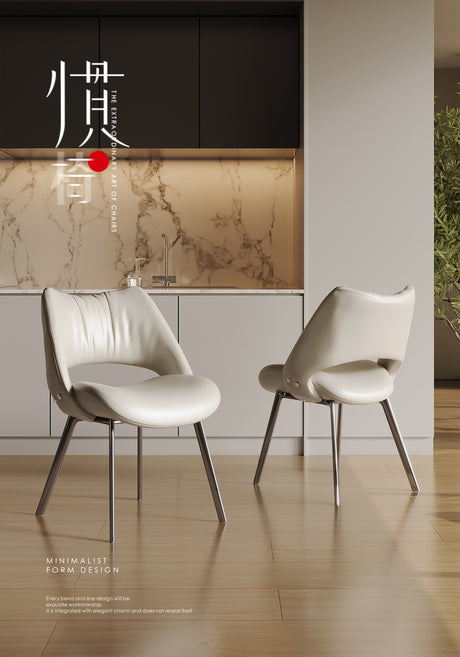 QUANMU Isadora Italian Retro High-End Dining Chair from QUANMU