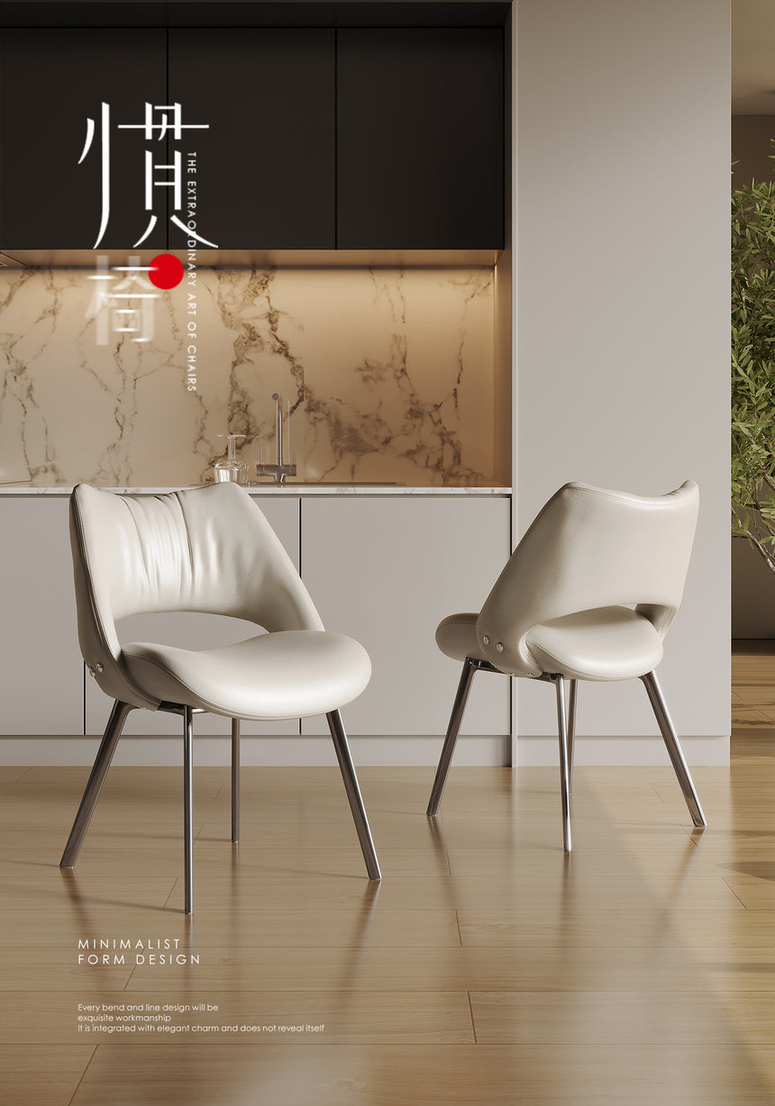 QUANMU Isadora Italian Retro High-End Dining Chair from QUANMU