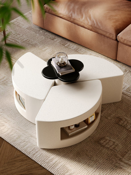 QUANMU Elowen Elegant Luxury Round Coffee Table from QUANMU