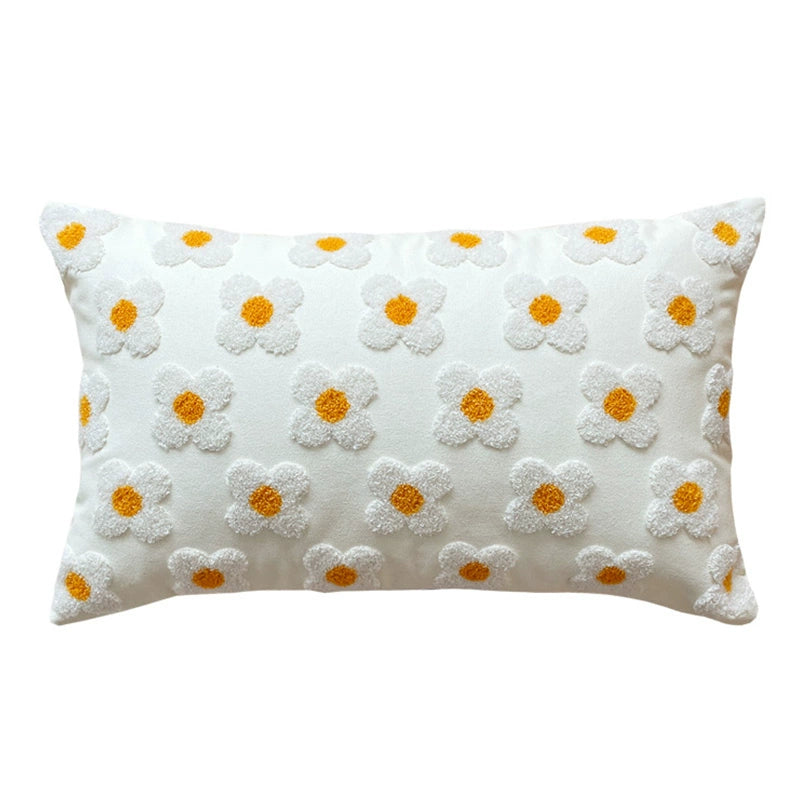 YOULI Cedric Plush Velvet Daisy Accent Pillow from YOULI