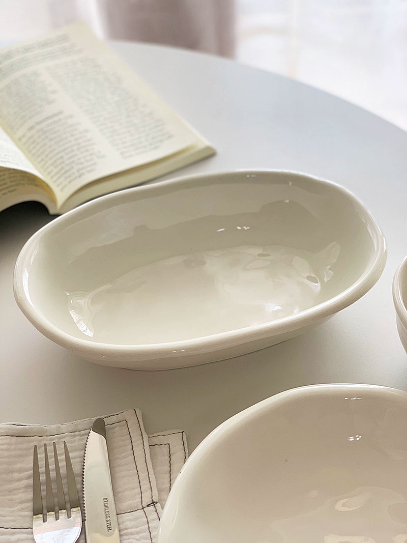 YASUKI Alaric Minimalist Pure White Soup Bowl from YASUKI