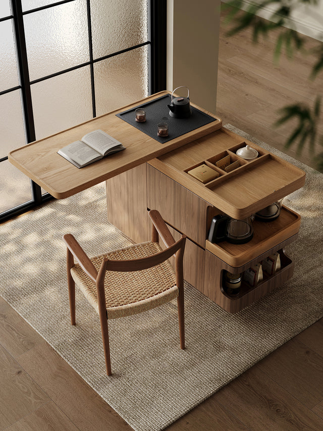 QUANMU Isamu Elegant Rotatable Teacart from QUANMU