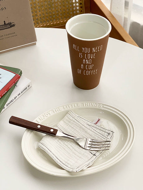 YASUKI Akira Elegant Matte Ceramic Coffee Grip Cup from YASUKI