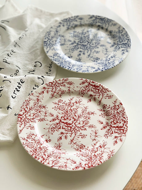 YASUKI Esmeralda Vintage Floral Ceramic Dinner Plate from YASUKI