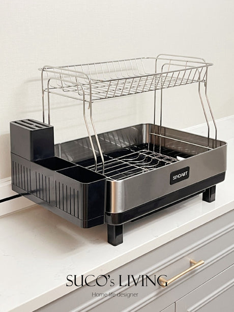 SUCO Hyunwoo Space-Saving Stainless Steel Drying Rack from SUCO