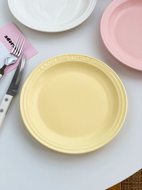 YASUKI Amara Elegant Pink Inkjet Ceramic Plate from YASUKI