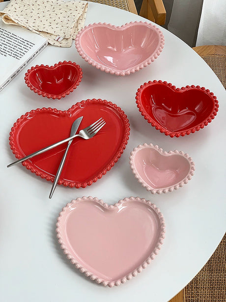 YASUKI Amara Elegant Pink Ceramic Dessert Bowl from YASUKI