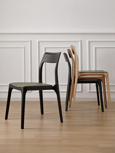 QUANMU Isadora Elegant Black Walnut Dining Chair from QUANMU