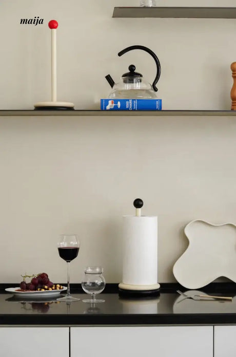 Momo Dot Wooden Kitchen Tissue Holder from maija