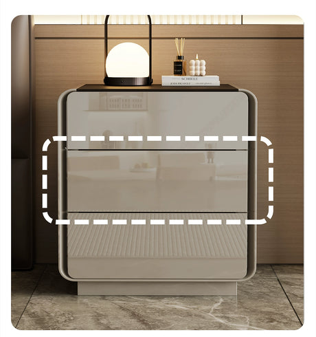 APARTMENT NO.7 Thaddeus Sleek Minimalist Three-Drawer Bedside Table from APARTMENT NO.7