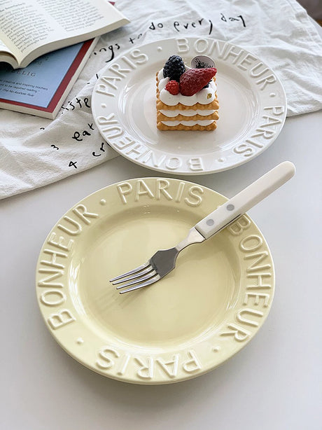 YASUKI Jisoo Elegant Matte Ceramic Plate from YASUKI