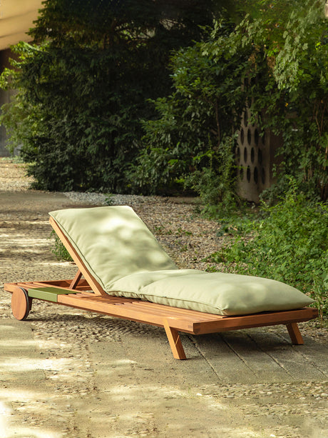 DIME GARDEN Elowen Anticorrosive Teak Outdoor Lounge Bed from DIME GARDEN