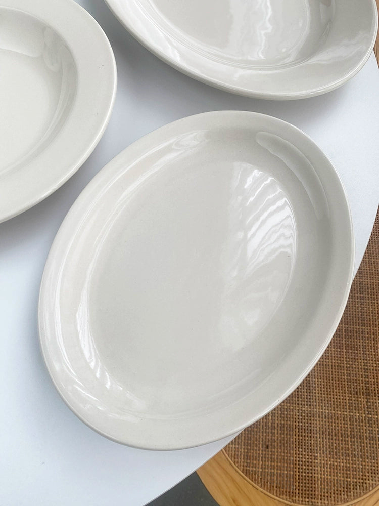 YASUKI Chenhao Minimalist INS Texture White Ceramic Bowl from YASUKI