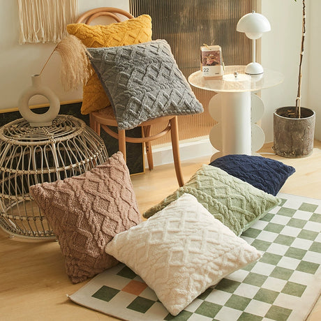 YOULI Anastasia Adorable Plush Pillowcase for Fresh Green Sofa from YOULI