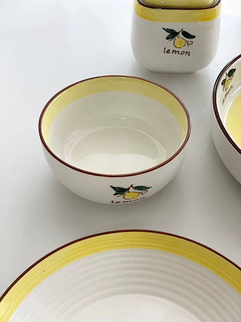 YASUKI Emilia Pastoral Fruit Glaze Ceramic Rice Bowl from YASUKI