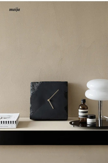 Square Marble Stone Clock from maija