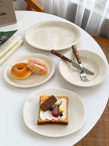 YASUKI Chenhao Minimalist INS Texture White Ceramic Bowl from YASUKI