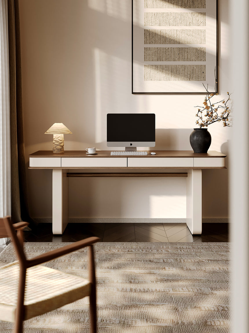 QUANMU Lorenzo Elegant Walnut Workstation from QUANMU