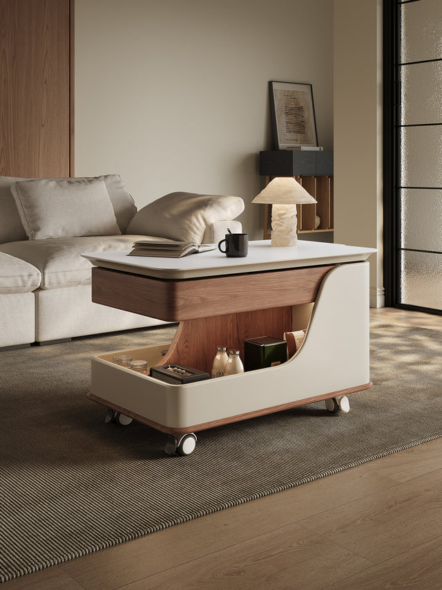 QUANMU Asteria Transformative Rotating Coffee Table from QUANMU