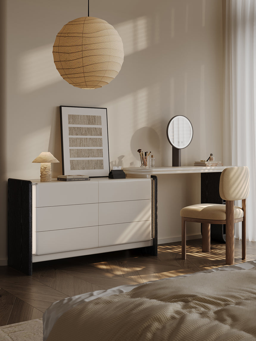 QUANMU Isadora Elegant Modern Multi-Function Dressing Table from QUANMU