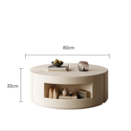 QUANMU Elowen Elegant Luxury Round Coffee Table from QUANMU