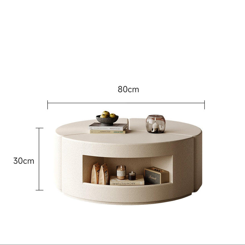 QUANMU Elowen Elegant Luxury Round Coffee Table from QUANMU