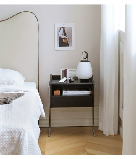 HANKE Seraphina Luxurious White Wax Finished Nightstand Cabinet from HANKE