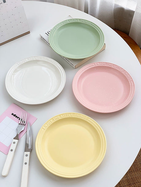 YASUKI Amara Elegant Pink Inkjet Ceramic Plate from YASUKI