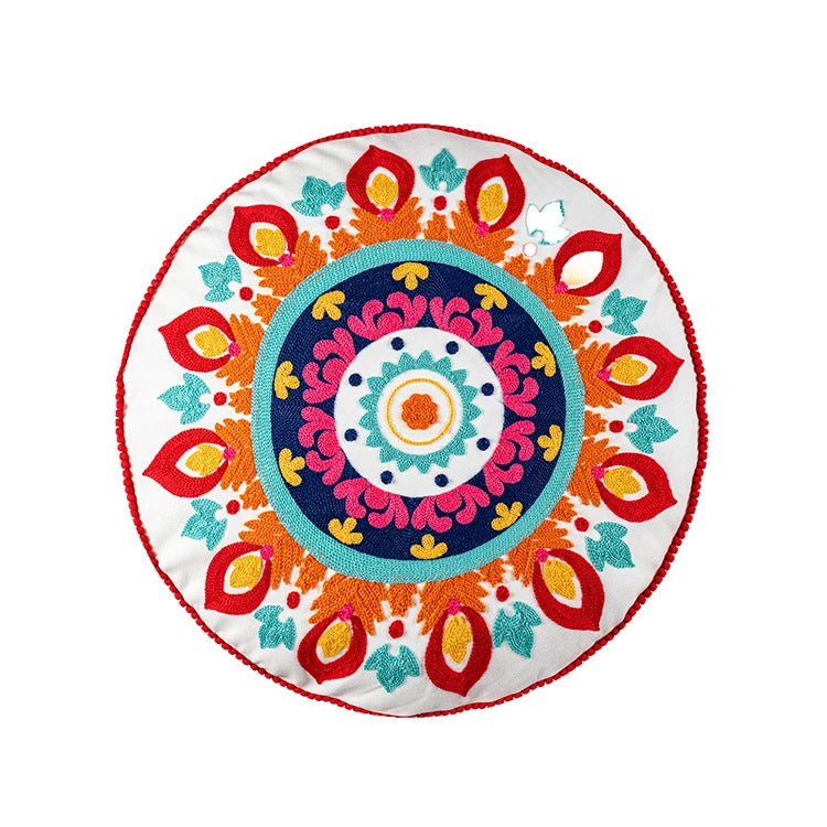 YOULI Amara Handmade Ethnic Round Pillow from YOULI