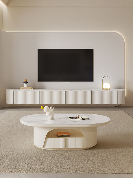 QUANMU Elowen Modern Light Luxury Wall-Mounted TV Cabinet. from QUANMU