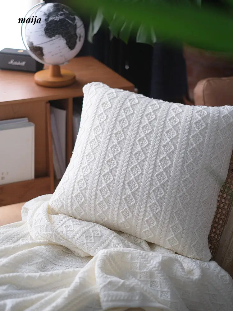 Rib Knit Throw & Cushion from maija