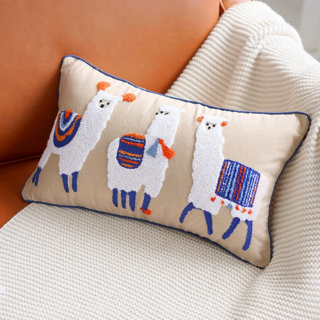 YOULI Arjun Embroidered Boho Ethnic Sofa Pillow from YOULI