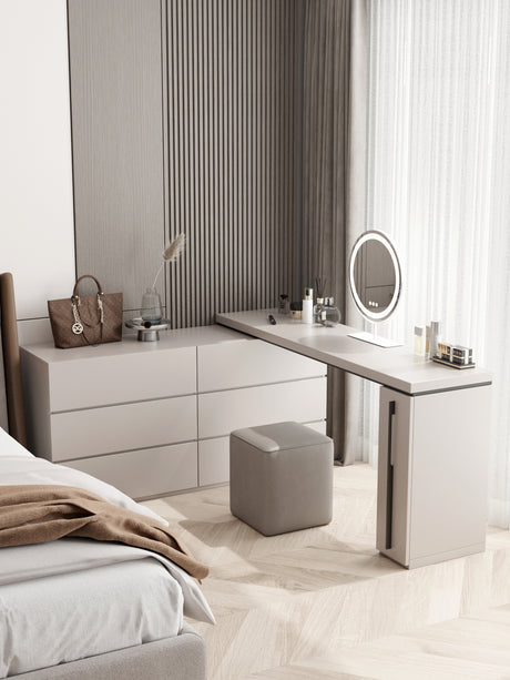 FANGYUAN Akira Elegant Dual-Function Solid Wood Dressing Table from FANGYUAN