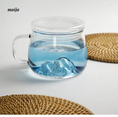Mount Fuji Blue Gradient Glass from maija